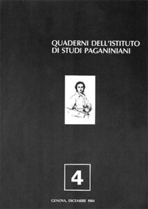 Copertina del Quaderno n 4 dell'Istituto di Studi Paganiniani - Dicembre 1984